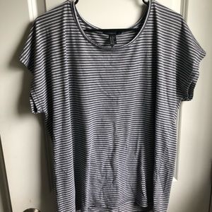Gray and white striped shirt